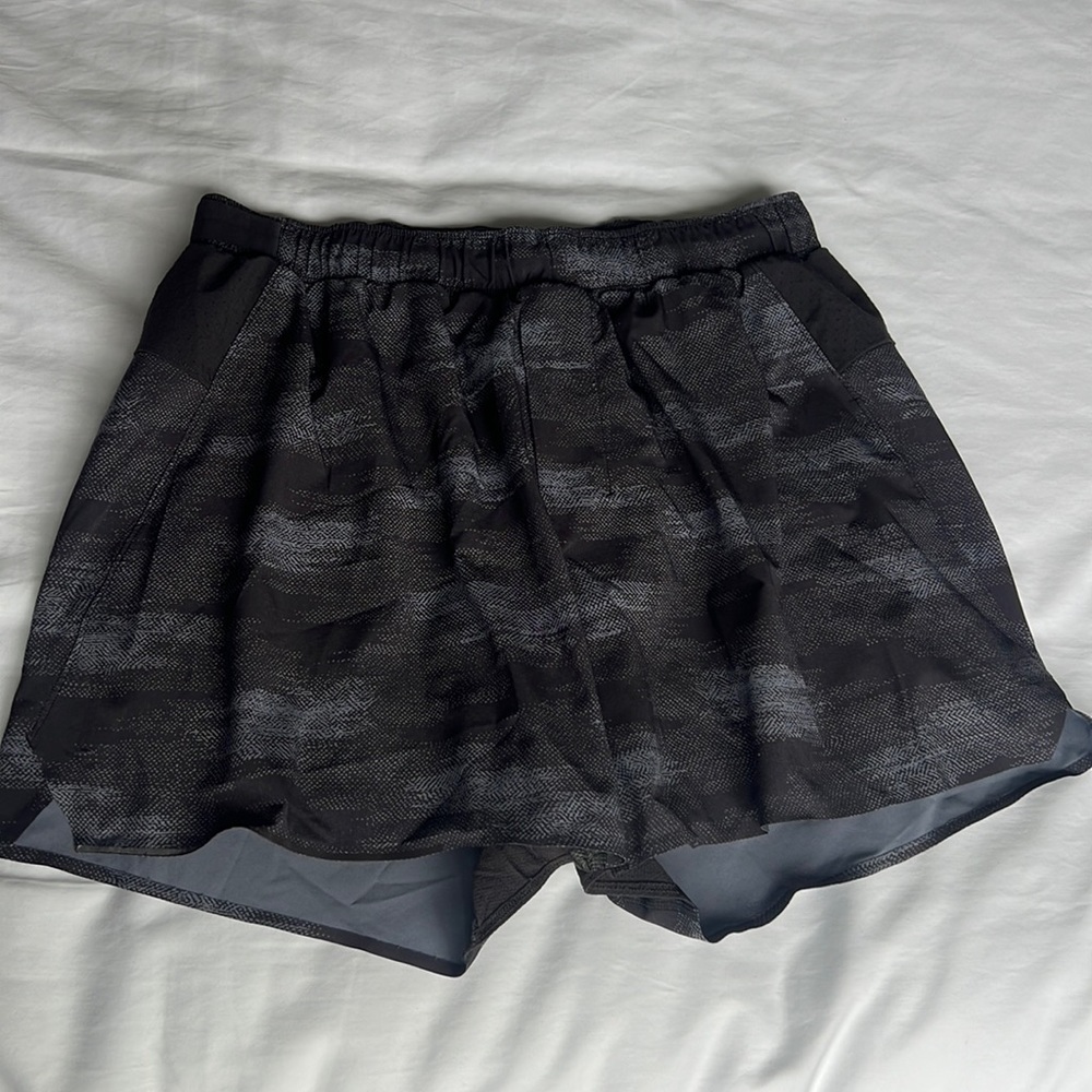 Mens Lululemon Surge Run Short black gray 4” medium